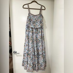 🛋️ NWT Max Studio Floral Tiered Maxi Dress in Light Blue